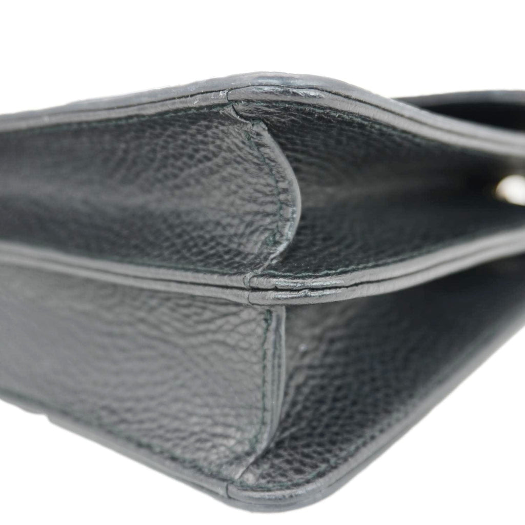 GUCCI Interlocking Gucci Leather Crossbody Bag Black 510304