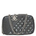 Chanel Coco Boy Small Quilted Lambskin Camera Case Crossbody Bag Black