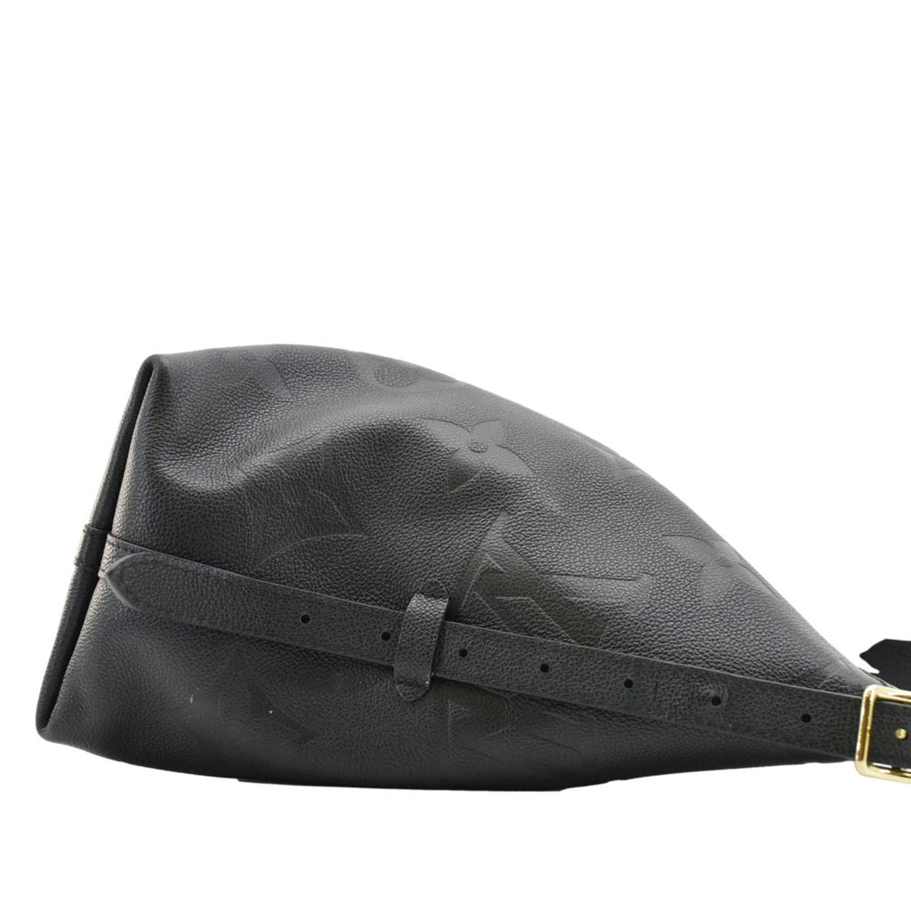 LOUIS VUITTON Carryall MM Empreinte Leather Shoulder Bag Black