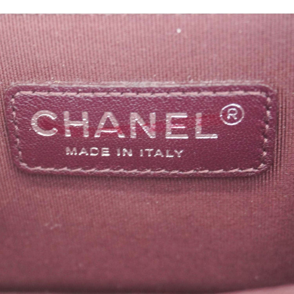 Chanel Coco Boy Small Quilted Lambskin Camera Case Crossbody Bag Black