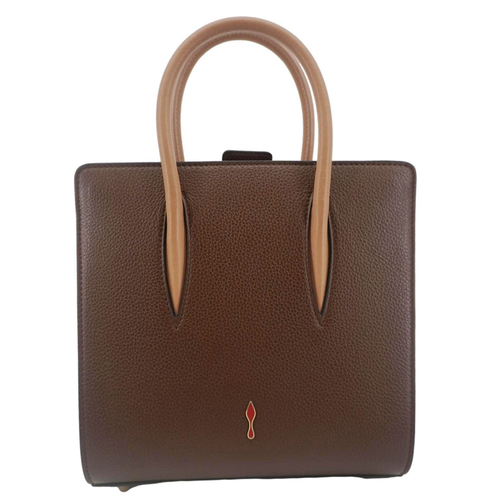 CHRISTIAN LOUBOUTIN Paloma Small Patches Leather Top Handle Crossbody Bag Brown