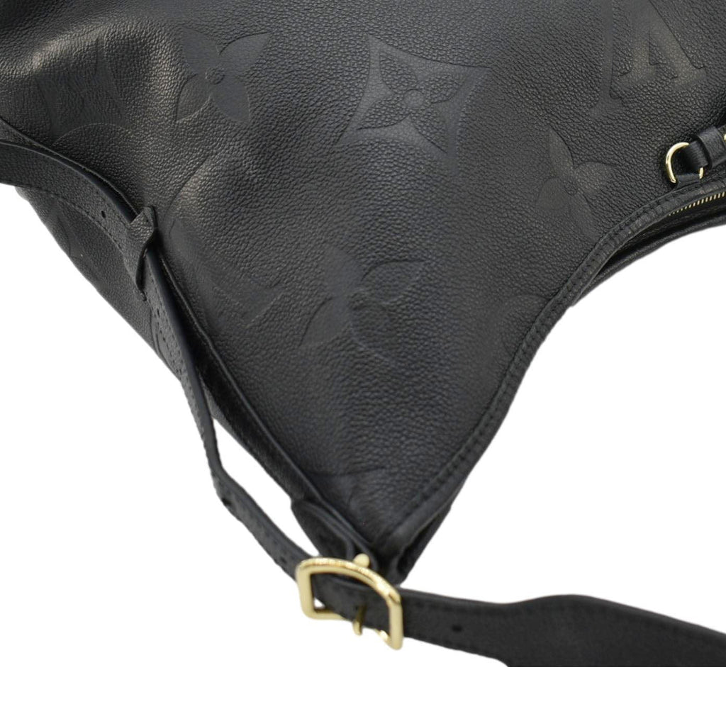 LOUIS VUITTON Carryall MM Empreinte Leather Shoulder Bag Black
