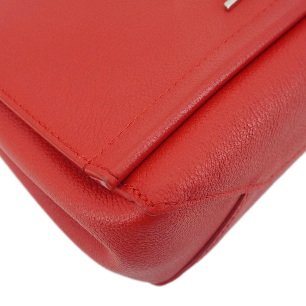 LOUIS VUITTON Lockme II BB  Pebbled Leather Crossbody Bag Rubis