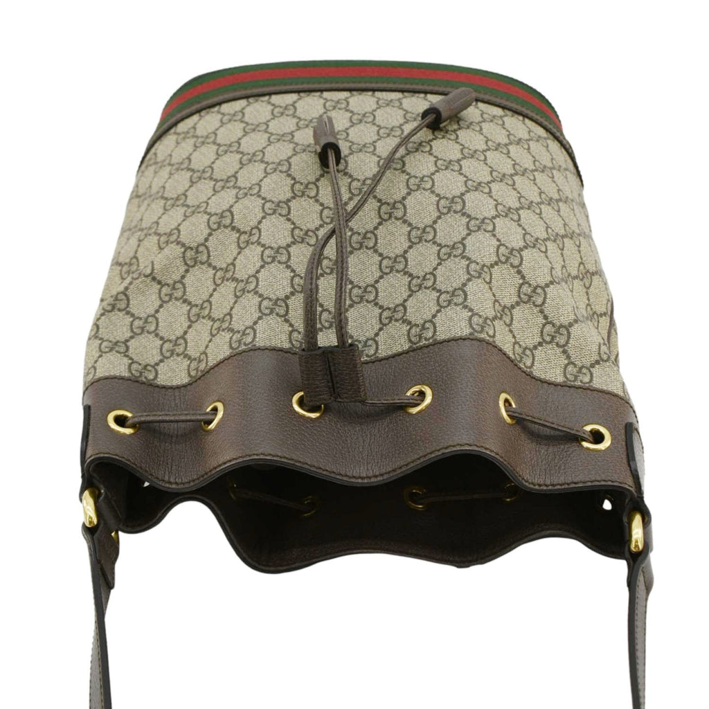 GUCCI Ophidia Gucci Supreme Canvas Bucket Bag Beige 540457