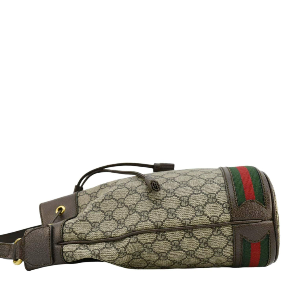 GUCCI Ophidia Gucci Supreme Canvas Bucket Bag Beige 540457