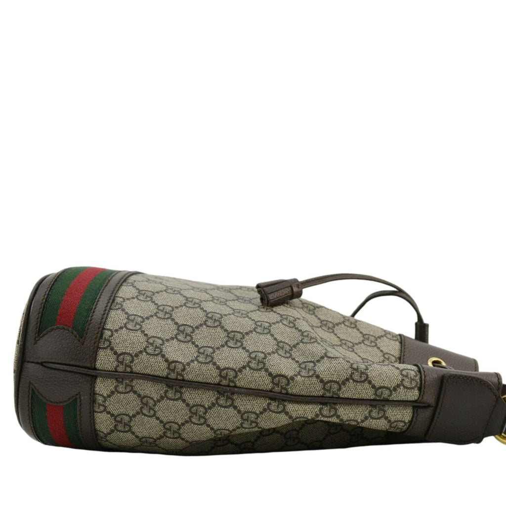 GUCCI Ophidia Gucci Supreme Canvas Bucket Bag Beige 540457