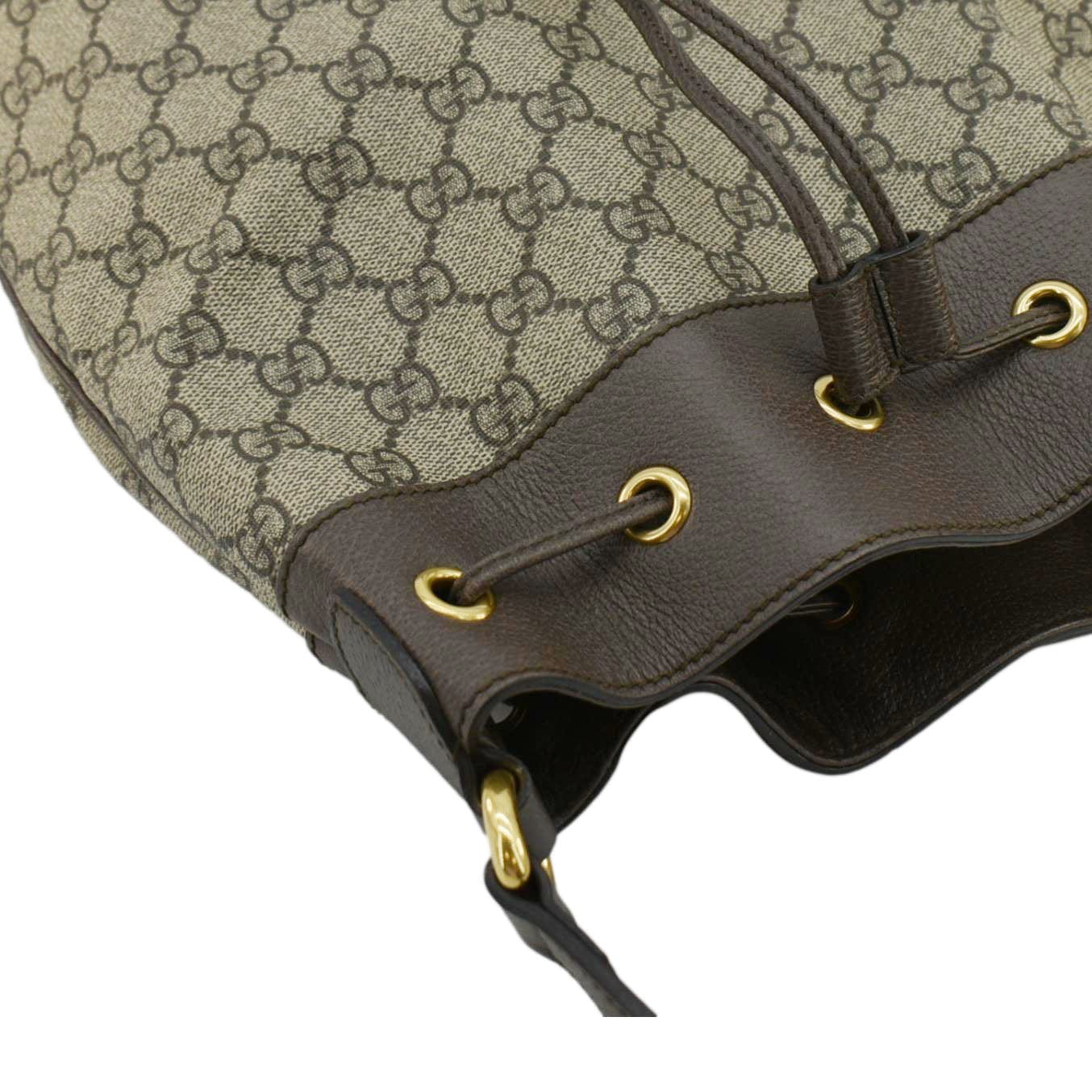 GUCCI Ophidia Gucci Supreme Canvas Bucket Bag Beige 540457