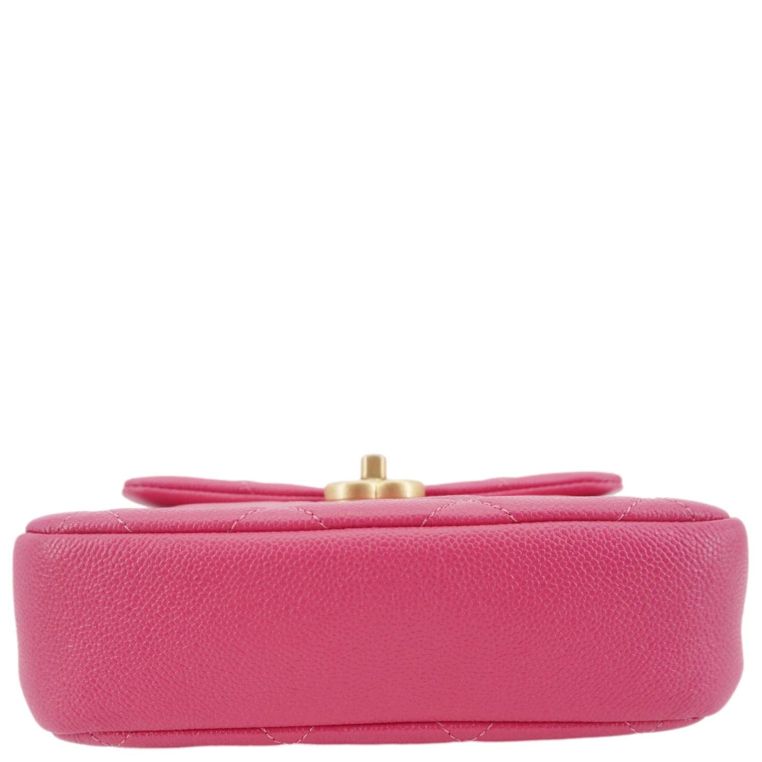 Chanel Multi Chain Quilted Caviar Leather Backpack Pink