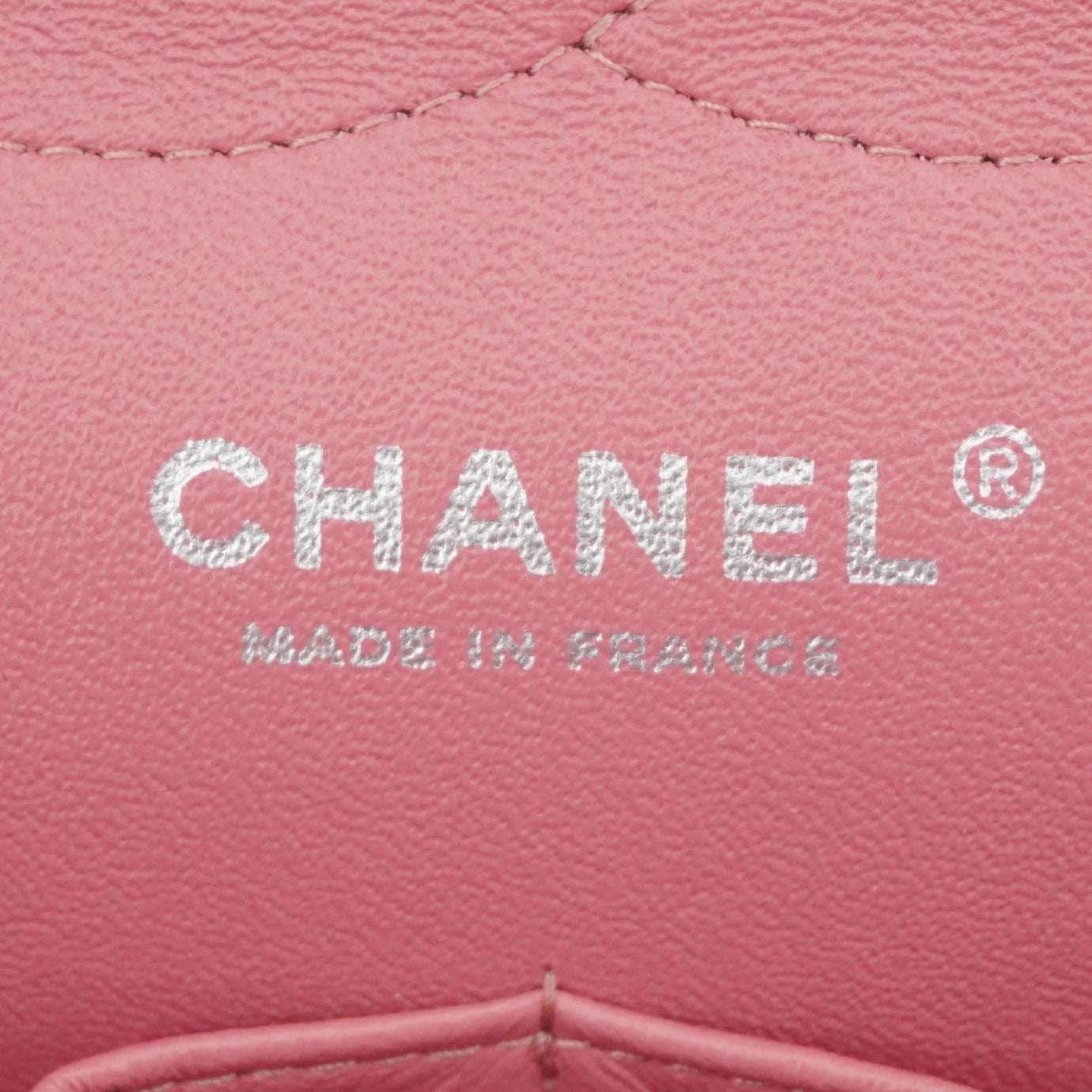 Chanel Classic Double Flap Jumbo Quilted Leather Crossbody Bag Pink
