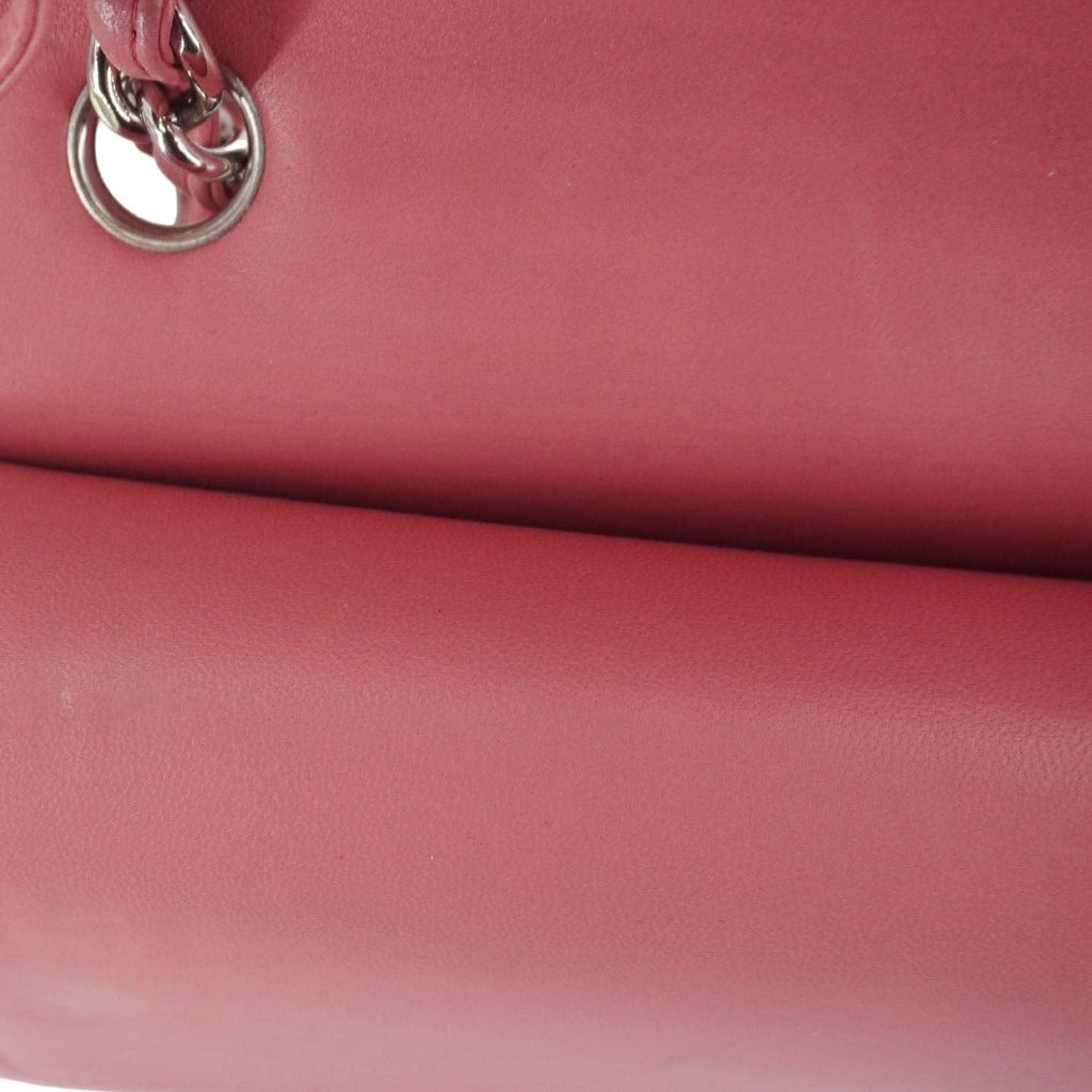 Chanel Classic Double Flap Jumbo Quilted Leather Crossbody Bag Pink