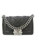 Chanel Boy Small Leather Shoulder Bag Black
