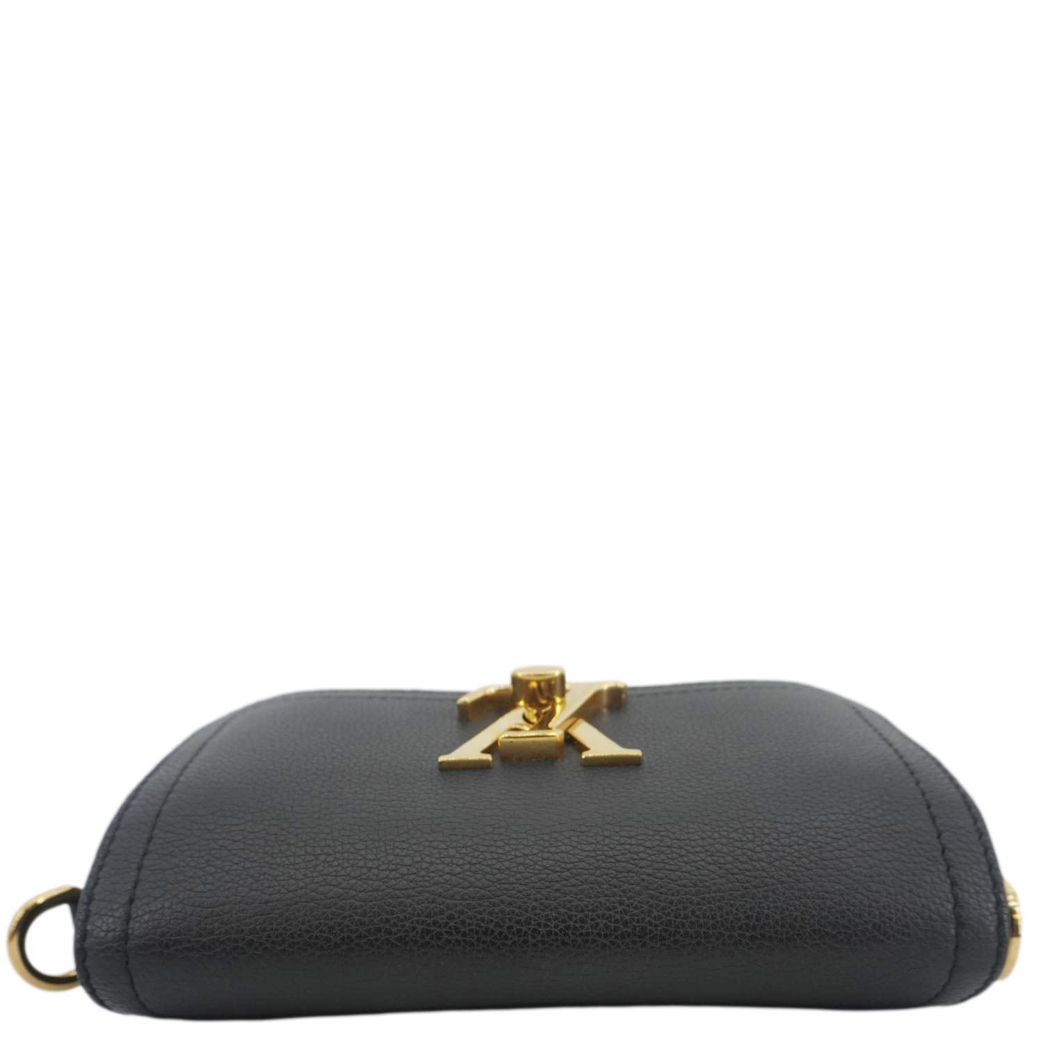 LOUIS VUITTON Lockme Tender Grained Calfskin Leather Shoulder Bag Black