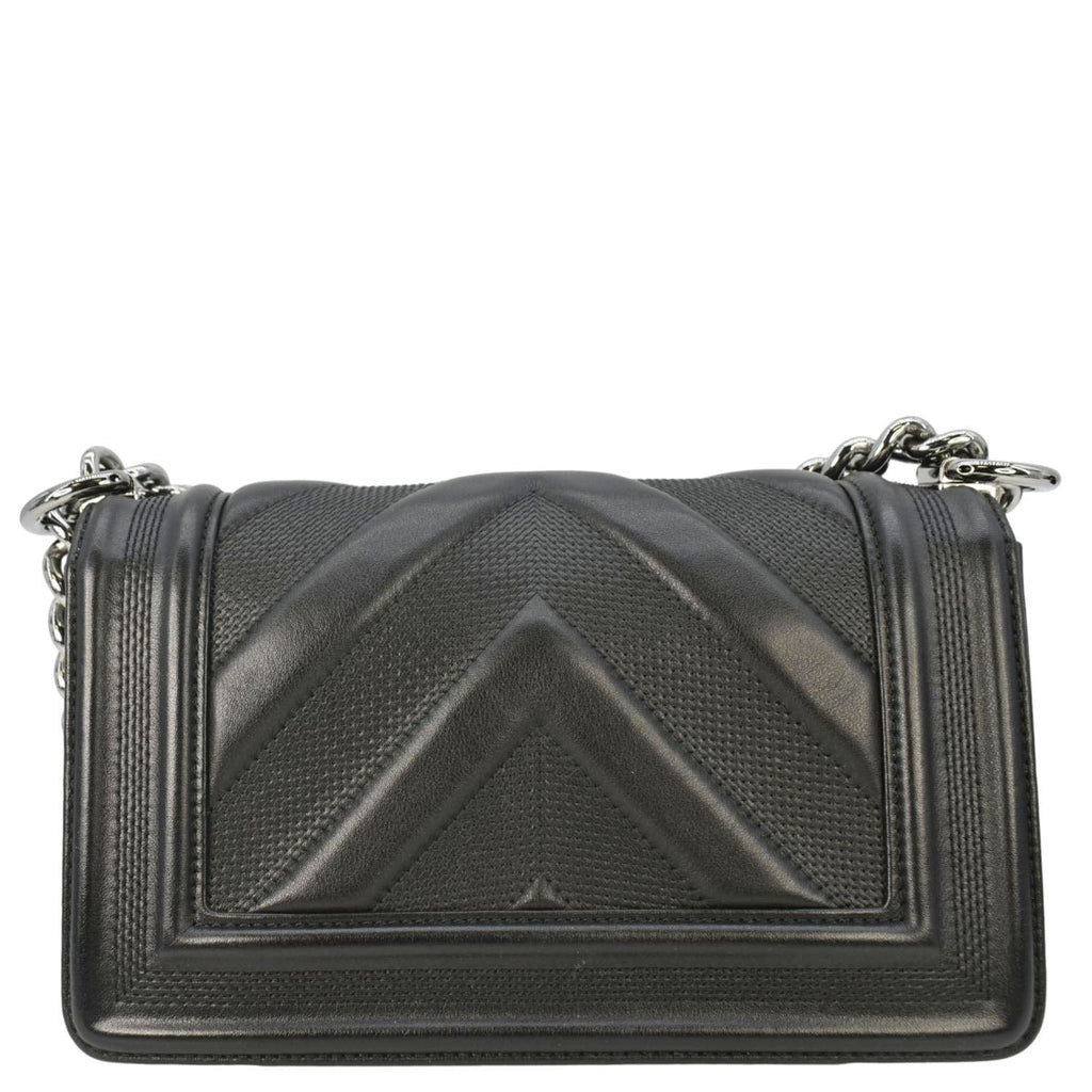 Chanel Boy Small Leather Shoulder Bag Black