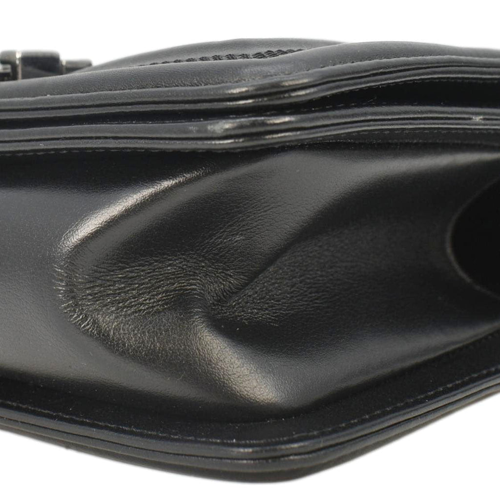 Chanel Boy Small Leather Shoulder Bag Black