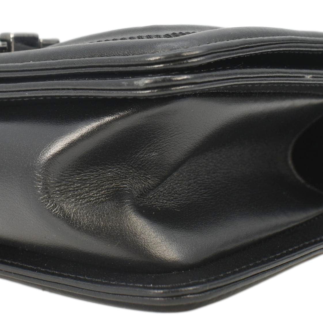 Chanel Boy Small Leather Shoulder Bag Black