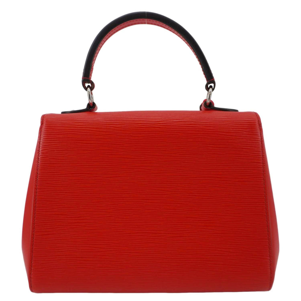 LOUIS VUITTON Cluny BB Epi Leather Top Handle Crossbody Bag Red