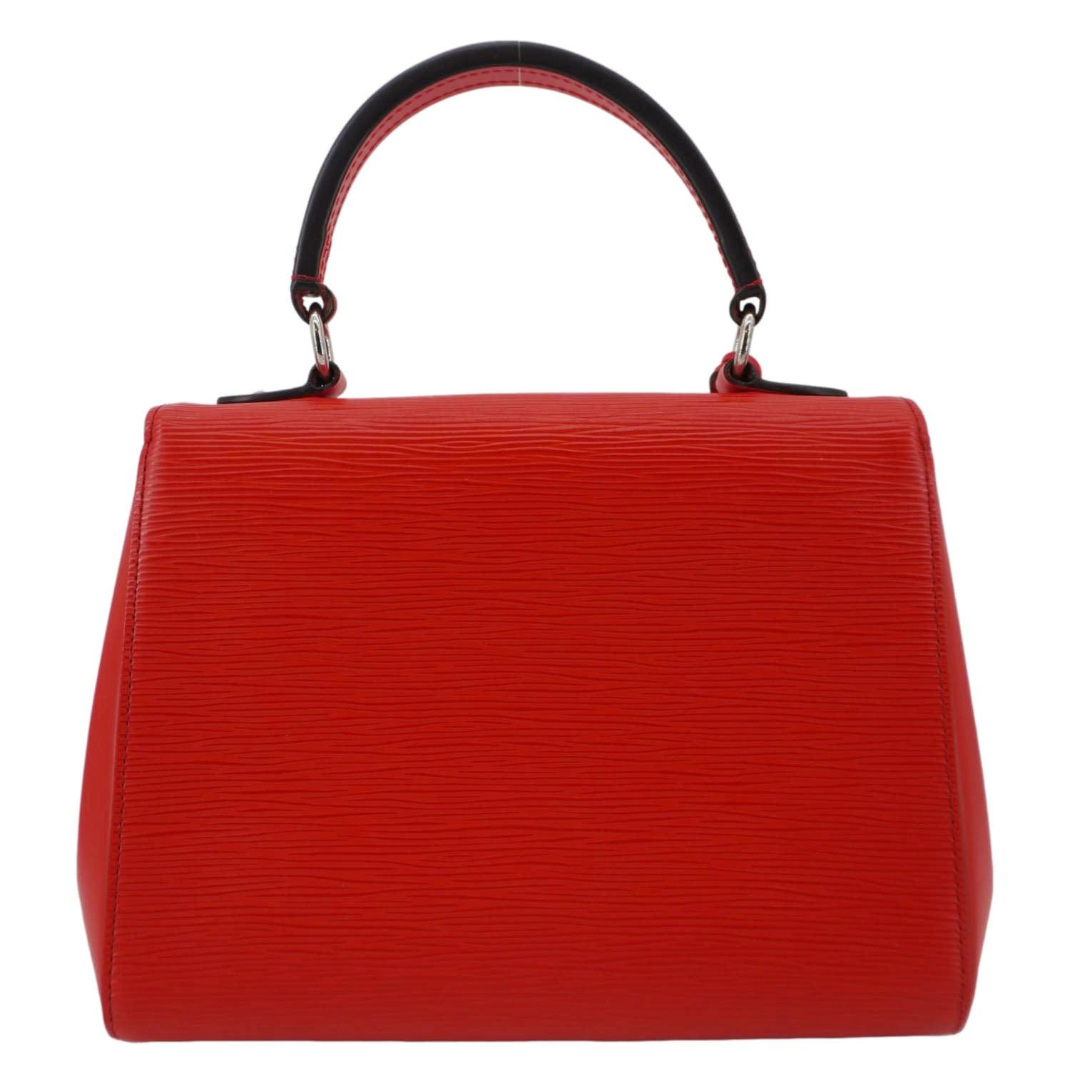 LOUIS VUITTON Cluny BB Epi Leather Top Handle Crossbody Bag Red