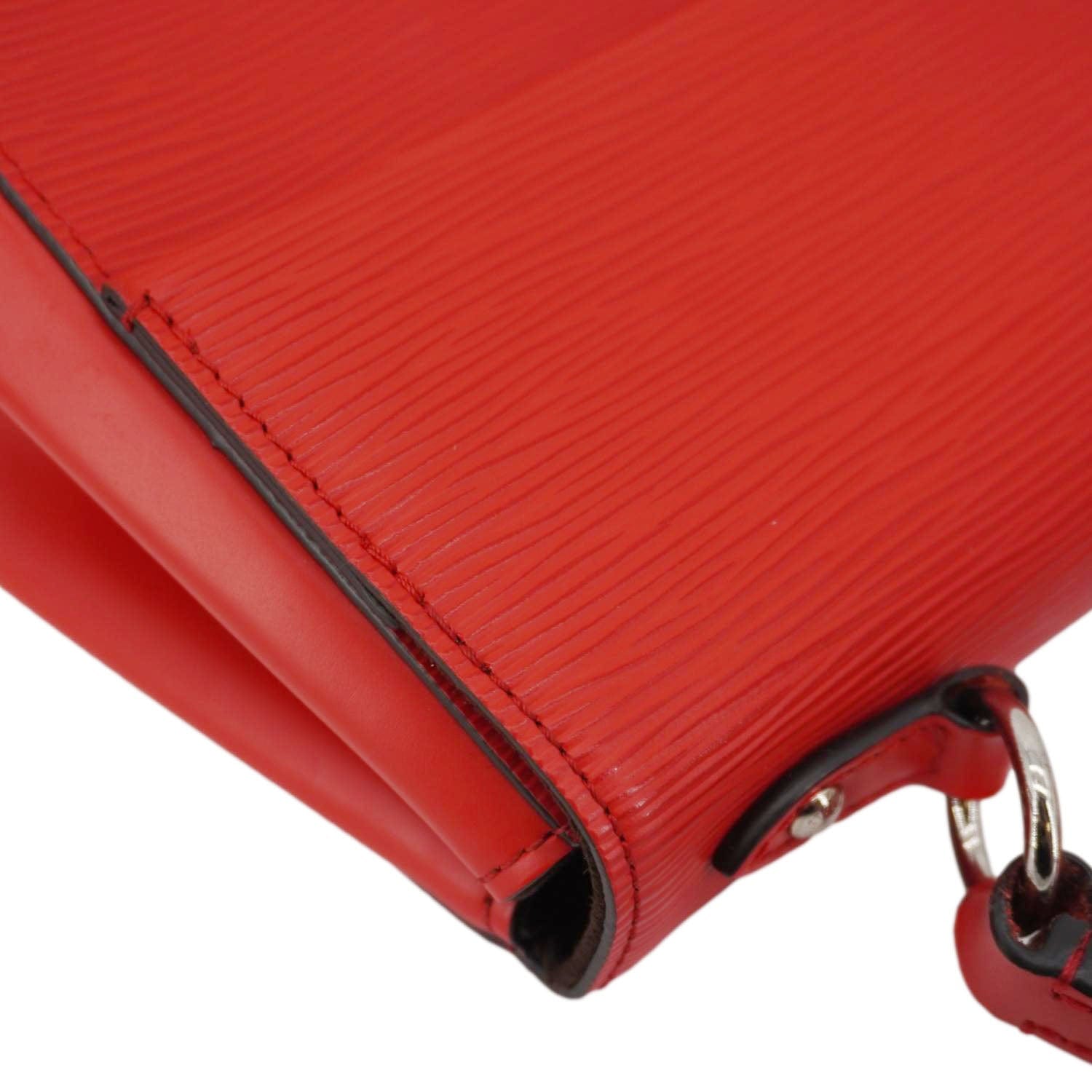 LOUIS VUITTON Cluny BB Epi Leather Top Handle Crossbody Bag Red