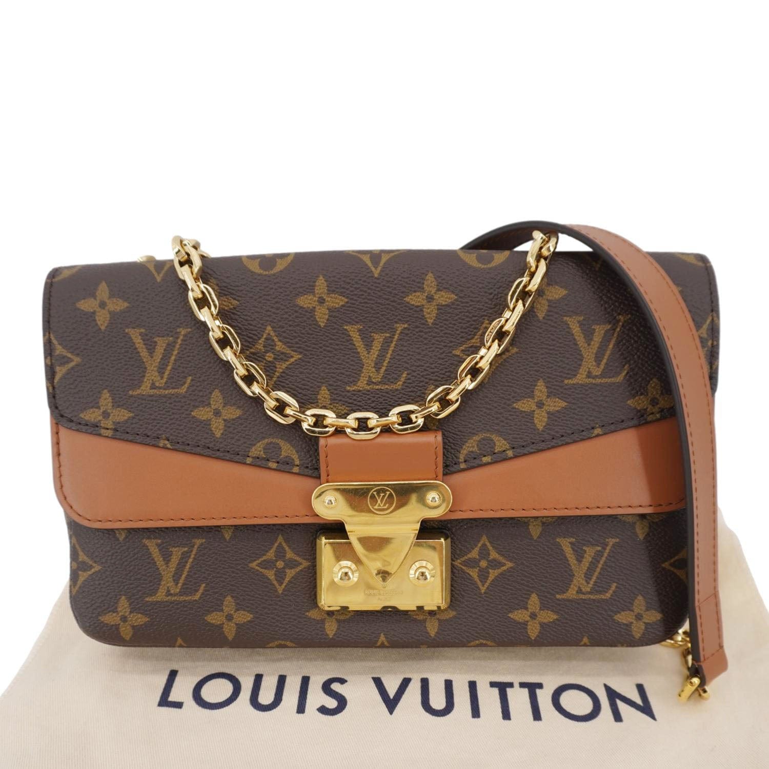 LOUIS VUITTON Marceau Monogram Canvas Shoulder Bag Brown