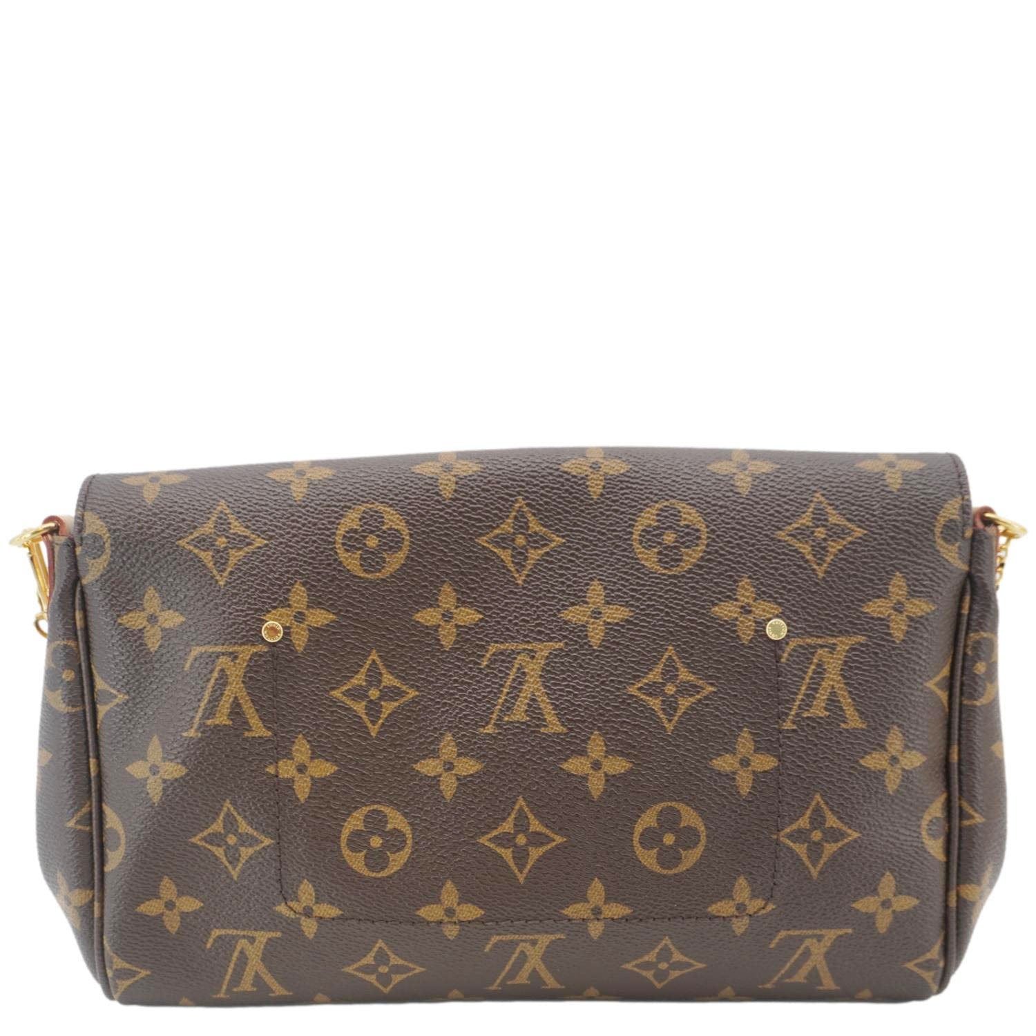 LOUIS VUITTON Favorite MM Monogram Canvas Shoulder Bag Brown