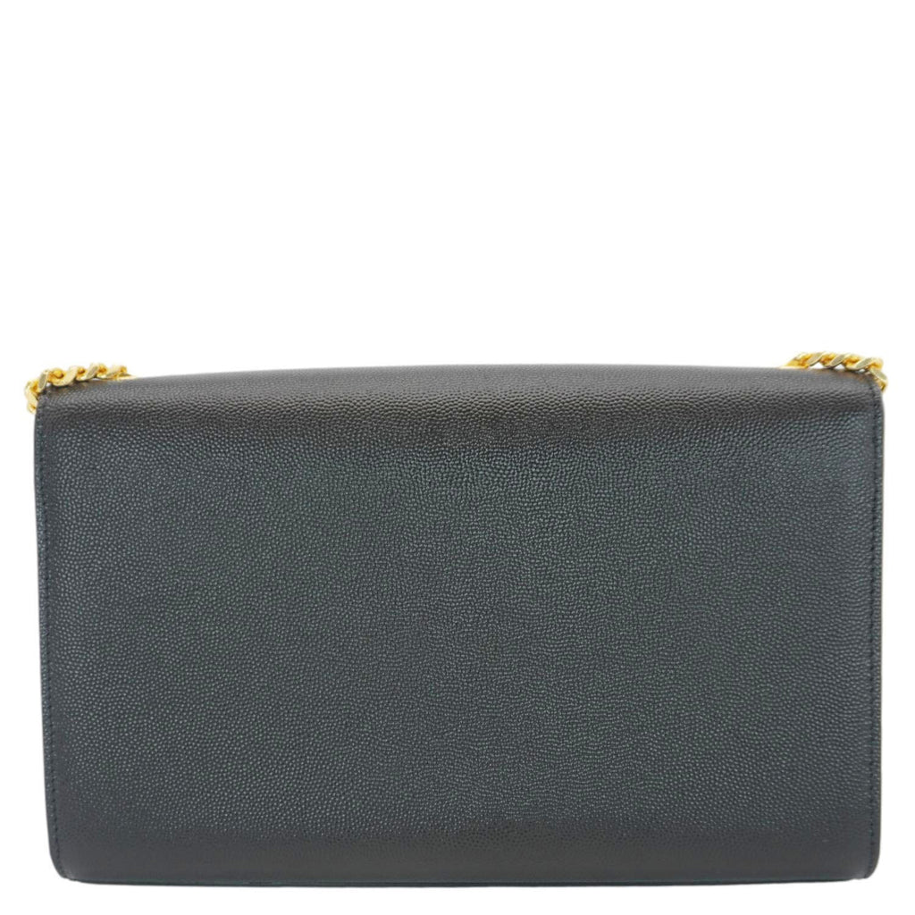 YVES SAINT LAURENT Kate Medium Grain De Poudre Leather Crossbody Bag Black
