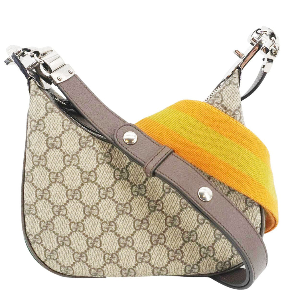 GUCCI Attache Small Gucci Supreme Canvas Shoulder Bag Beige 699409