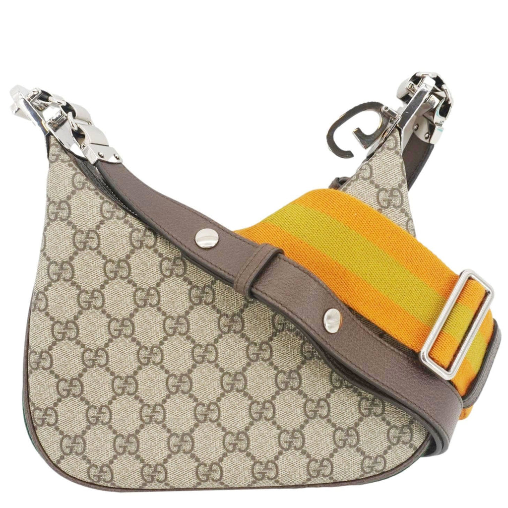 GUCCI Attache Small Gucci Supreme Canvas Shoulder Bag Beige 699409