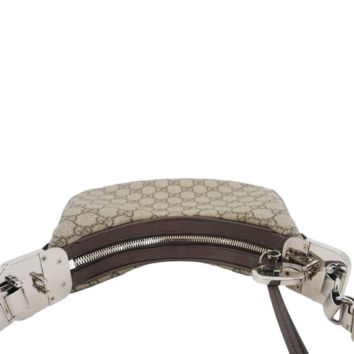 GUCCI Attache Small Gucci Supreme Canvas Shoulder Bag Beige 699409