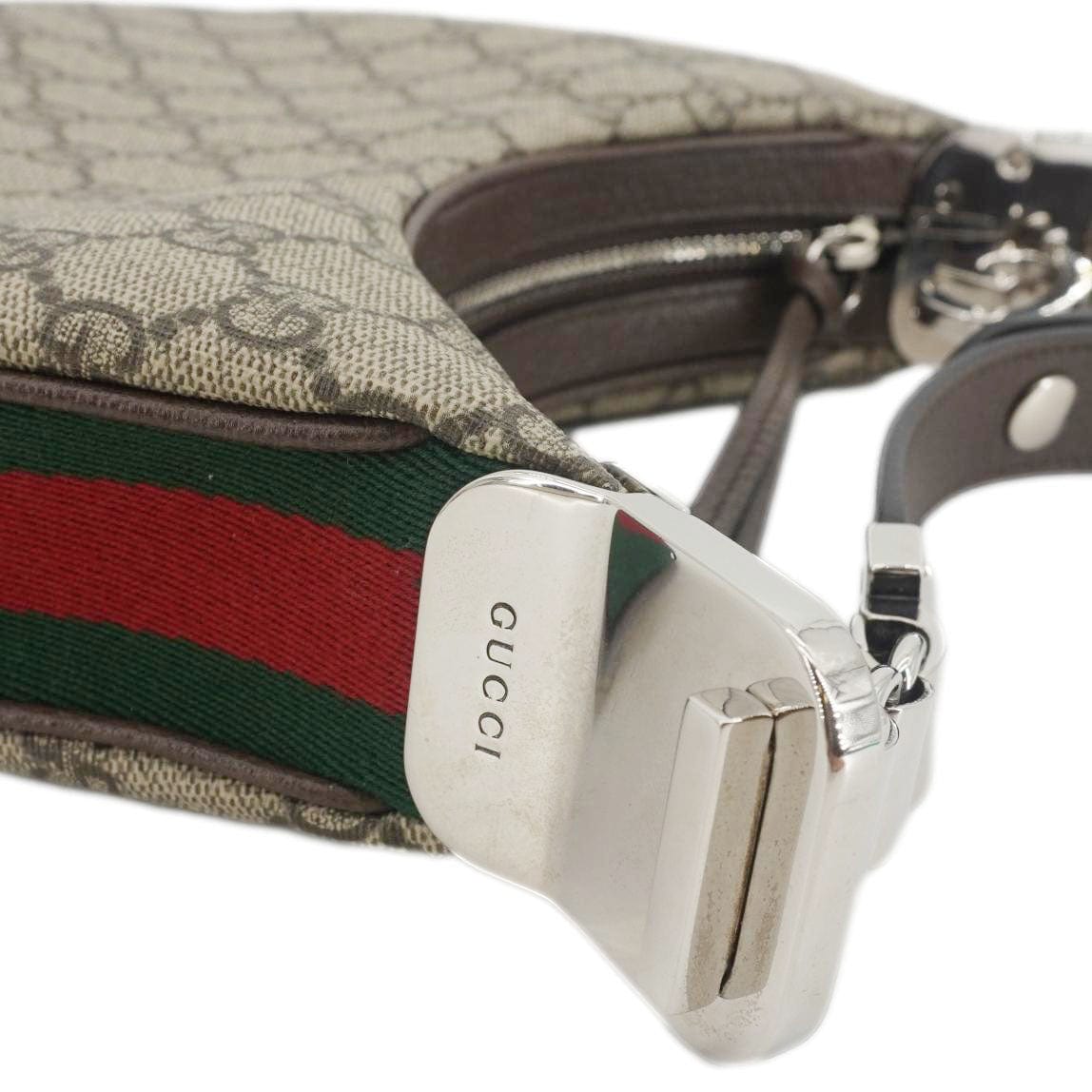 GUCCI Attache Small Gucci Supreme Canvas Shoulder Bag Beige 699409