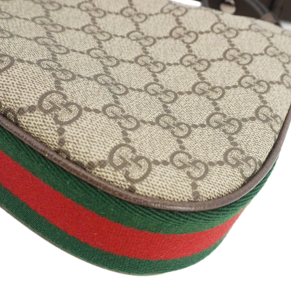GUCCI Attache Small Gucci Supreme Canvas Shoulder Bag Beige 699409