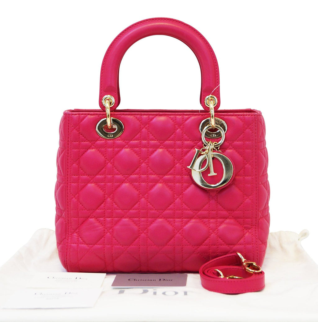 CHRISTIAN DIOR Bag - Cannage Pink  Lady Dior Bag