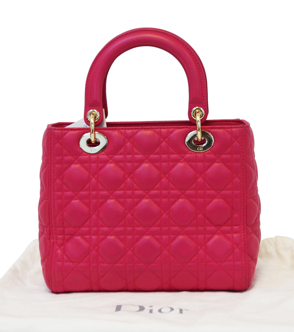 CHRISTIAN DIOR Bag - Cannage Pink  Lady Dior Bag