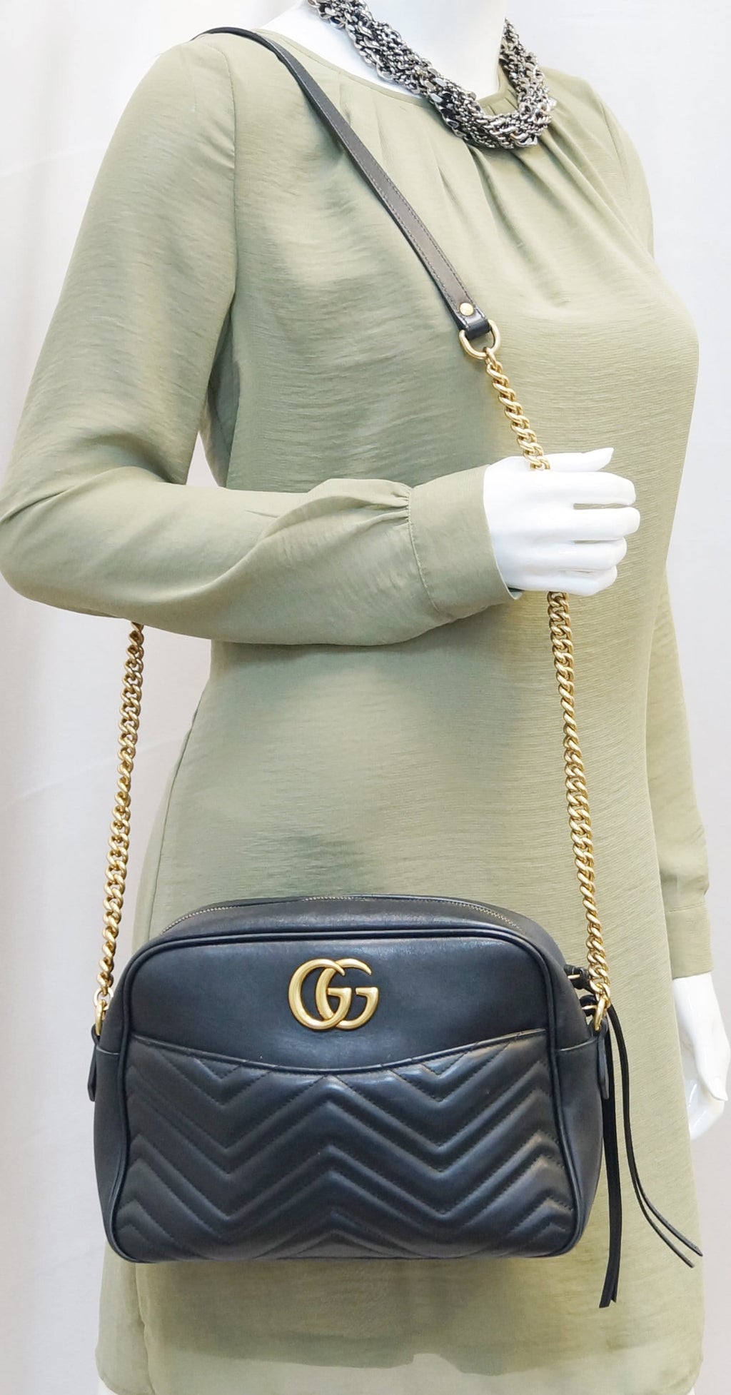 GUCCI Gucci Marmont Medium Matelasse Shoulder Crossbody Bag 443499