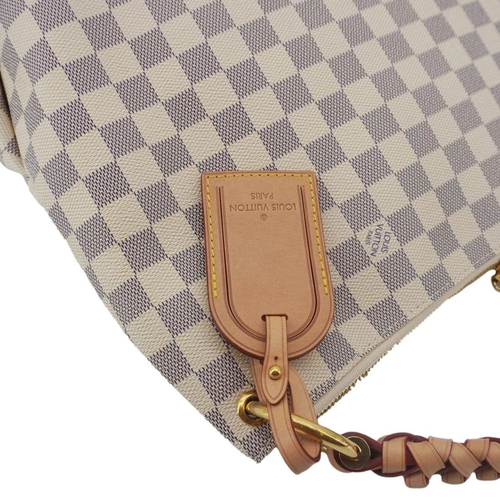 LOUIS VUITTON Beaubourg MM Damier Azur Shoulder Bag Rose Ballerine