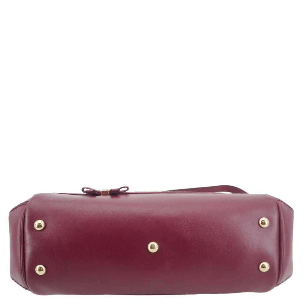 GUCCI Mayfair Gucci Canvas Tote Crossbody Bag Maroon 269894