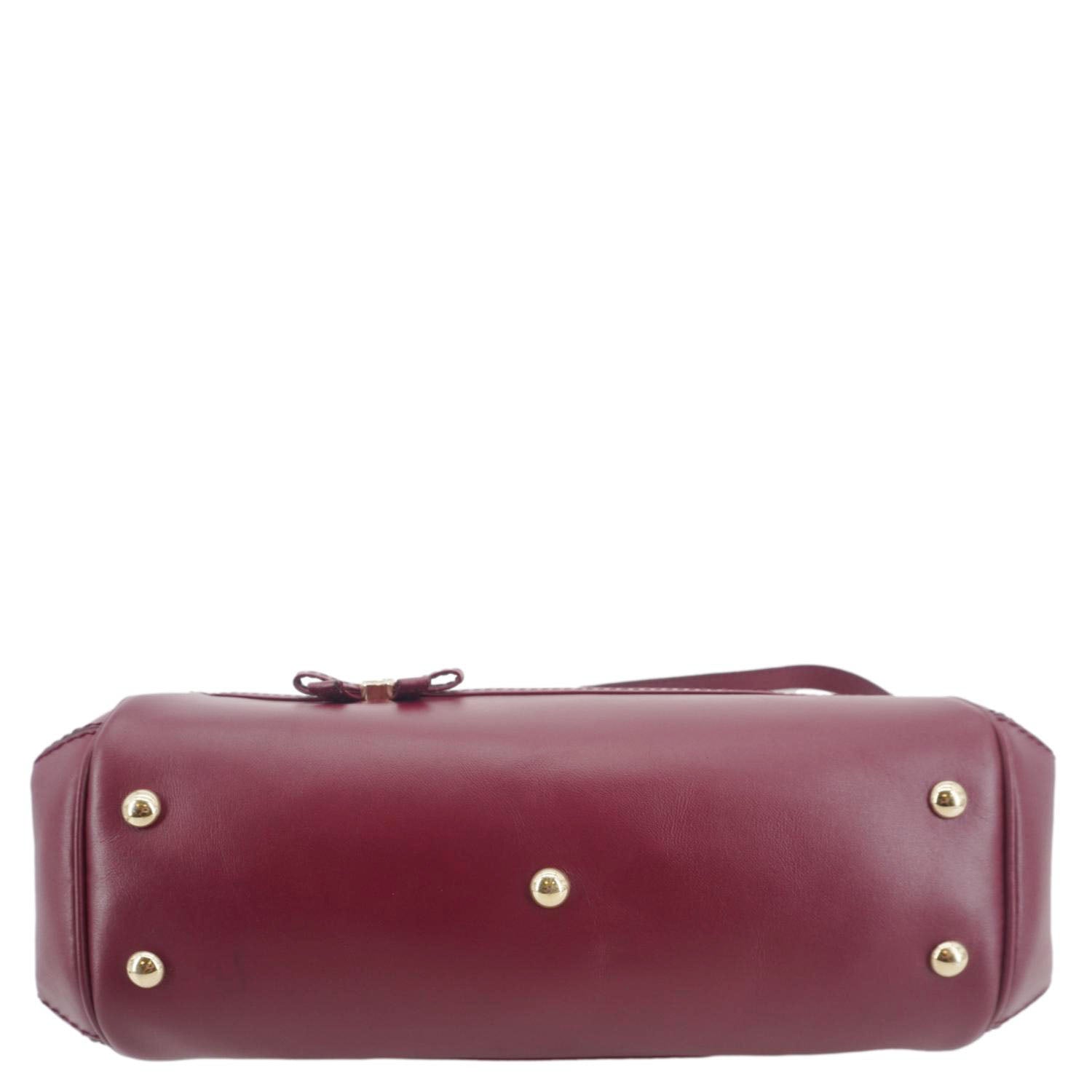 GUCCI Mayfair Gucci Canvas Tote Crossbody Bag Maroon 269894
