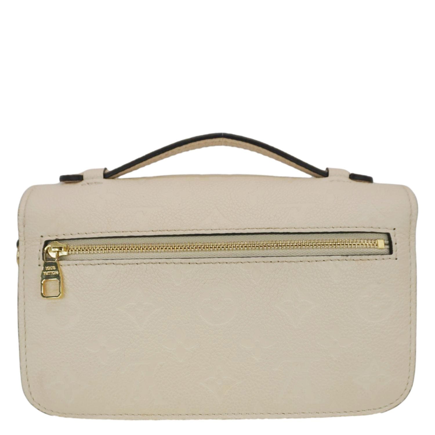 LOUIS VUITTON Metis East West Pochette Empreinte Leather Crossbody Bag Cream