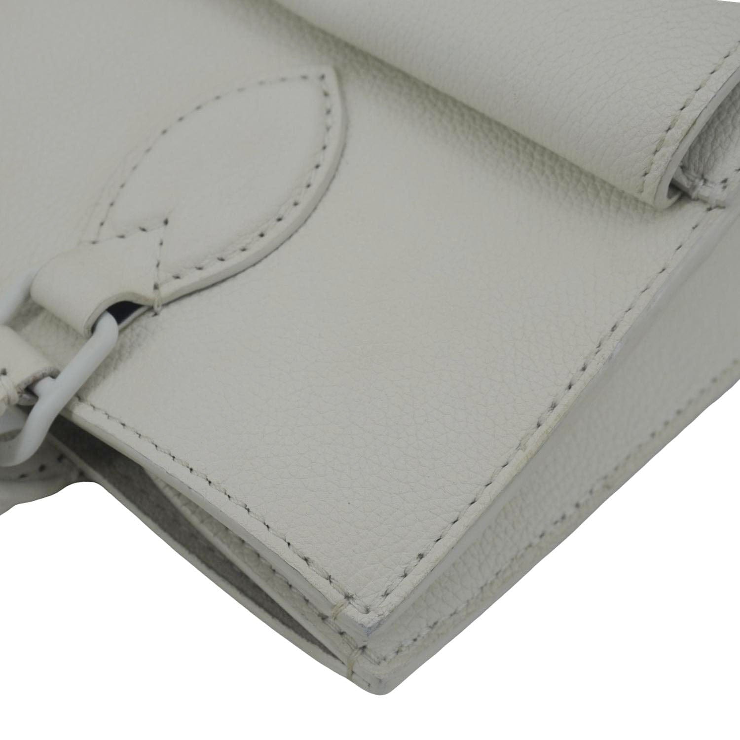 LOUIS VUITTON Lockme PM Monochrome Soft Calfskin Leather Tote Bag White