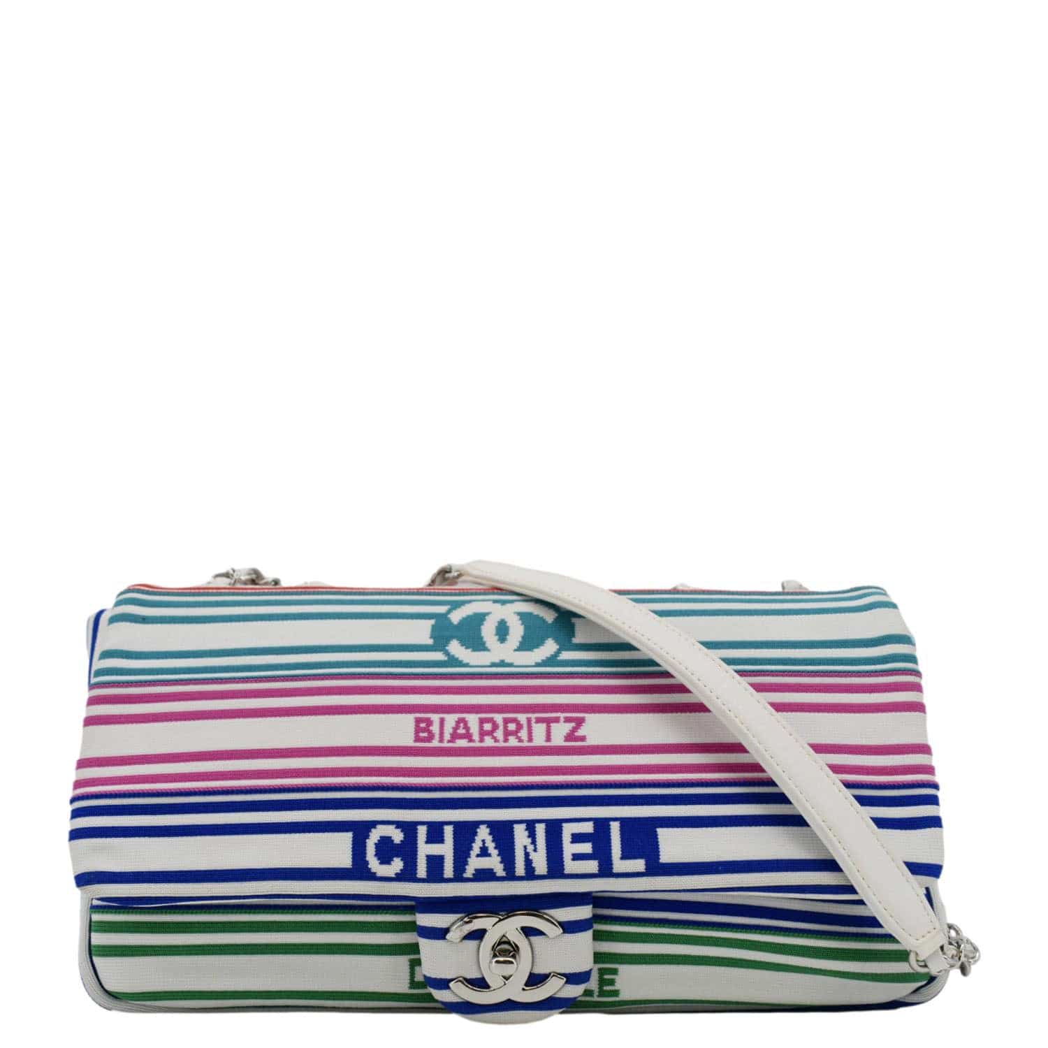 Chanel Venise Biarritz Flap Mixed Fibers Shoulder Bag Multicolor