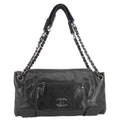 Chanel Pocket in The City Caviar Leather Shoulder Bag Black