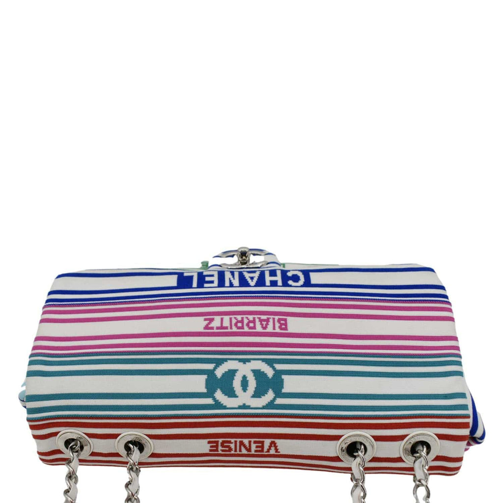 Chanel Venise Biarritz Flap Mixed Fibers Shoulder Bag Multicolor