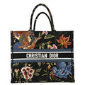 CHRISTIAN DIOR Book Embroidery Canvas Tote Bag Multicolor