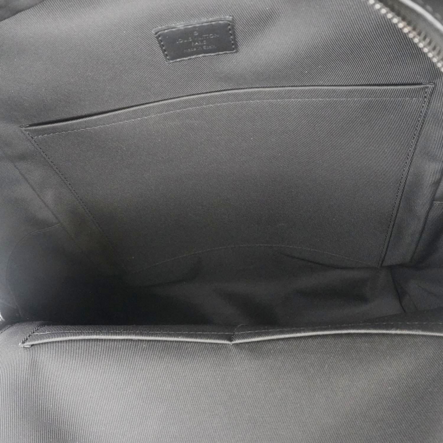 LOUIS VUITTON Takeoff Aerogram Grained Calf Leather Backpack Black