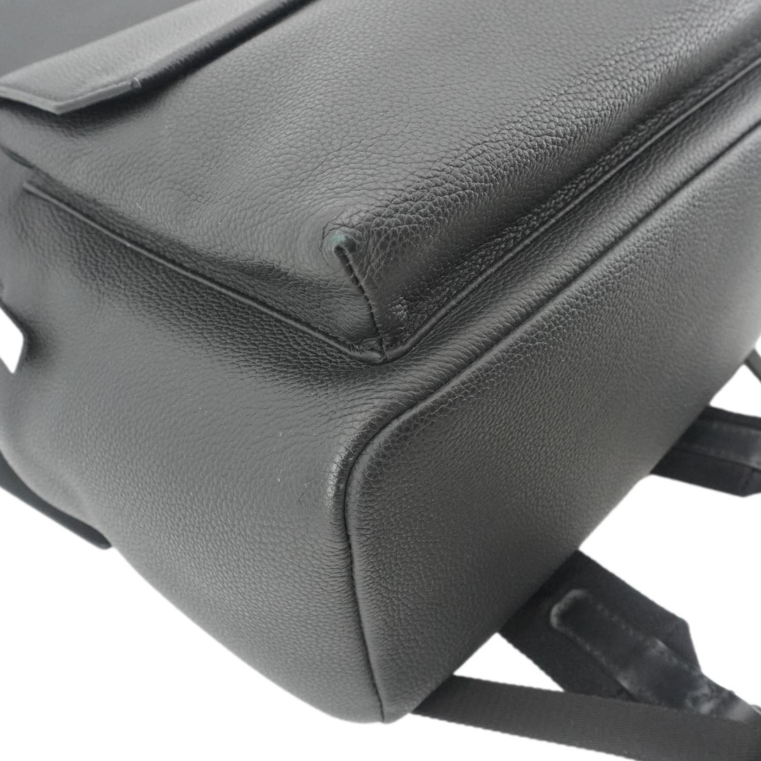 LOUIS VUITTON Takeoff Aerogram Grained Calf Leather Backpack Black