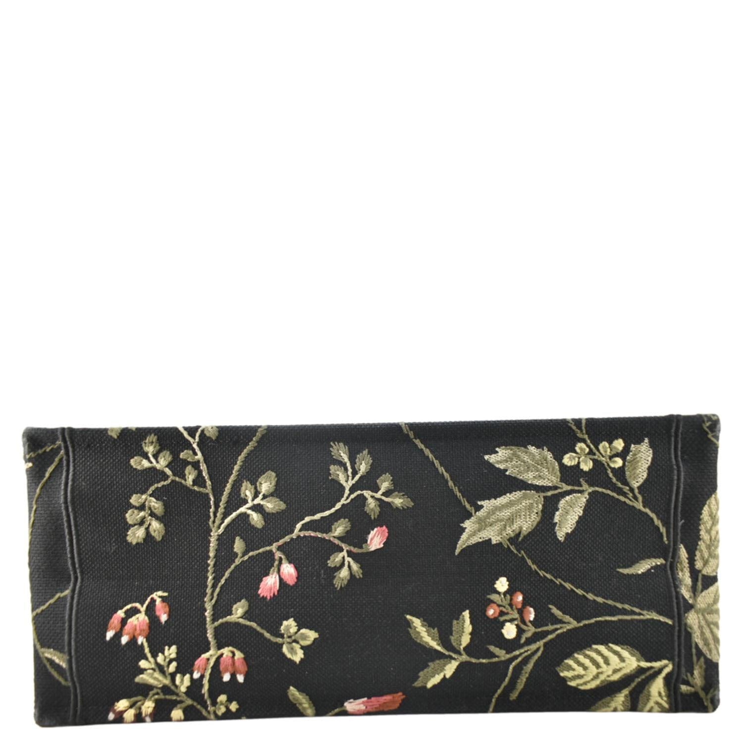 CHRISTIAN DIOR Book Embroidery Canvas Tote Bag Multicolor