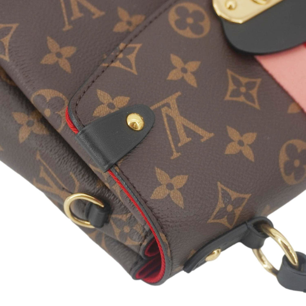 LOUIS VUITTON Georges BB Monogram Canvas Shoulder Bag Coquelicot Peach