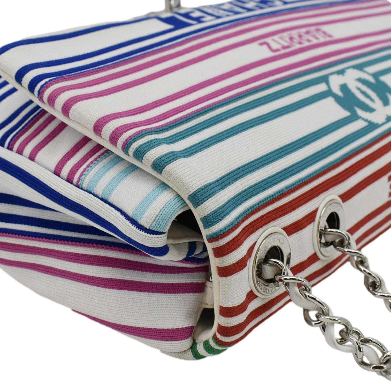 Chanel Venise Biarritz Flap Mixed Fibers Shoulder Bag Multicolor