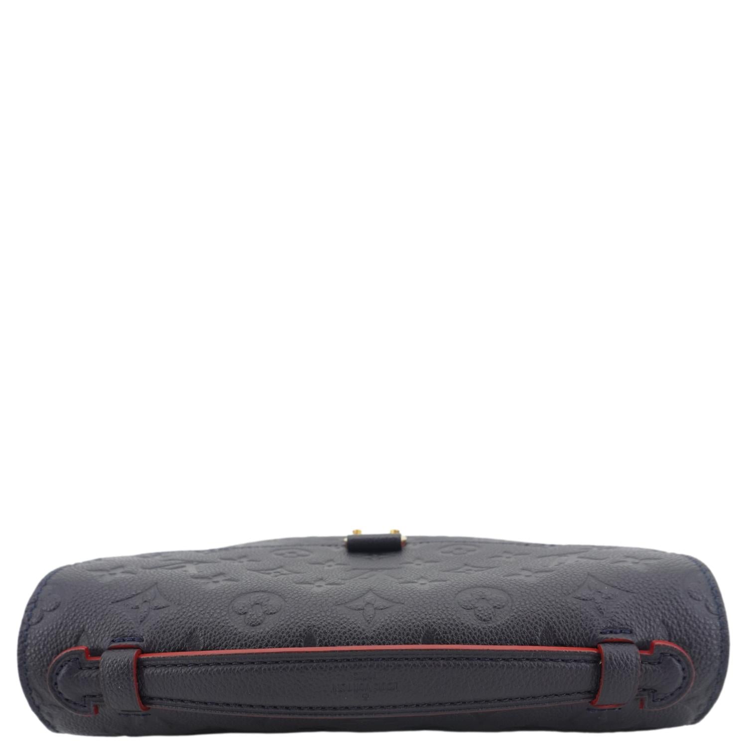 LOUIS VUITTON Metis Pochette Empreinte Leather Crossbody Bag Navy Blue