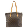 LOUIS VUITTON Cabas Mezzo Monogram Canvas Tote Bag Brown