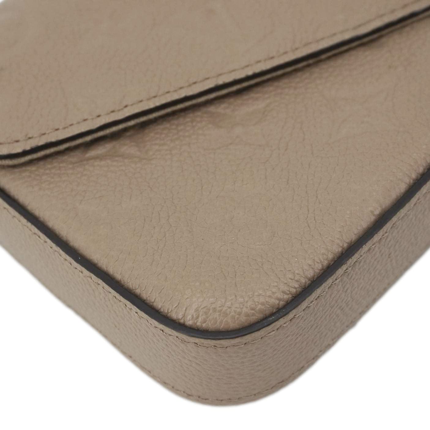 LOUIS VUITTON Felicie Pochette Monogram Empreinte Crossbody Bag Tourterelle Beige